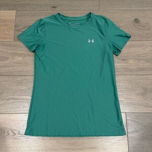 UNDER ARMOUR Green Velocity Shine Loose Fit Short Sleeve Tech T-Shirt Size Small